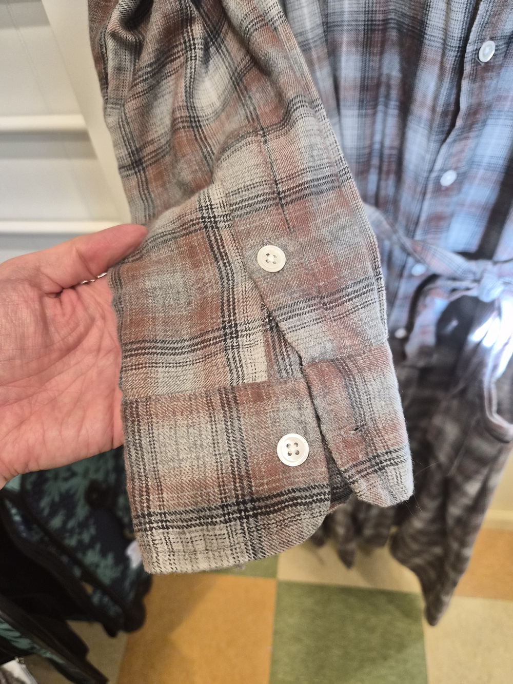 Dylan Plaid Button-Front Shirt Dess - Picture 4 of 7